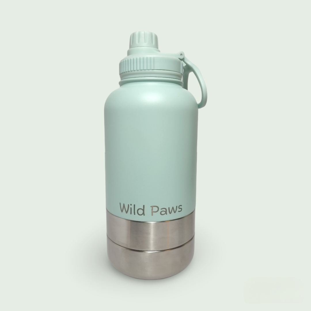 Wild Paws - 3 in 1 Double Wall Insulated Pet Bottle [Baby Blue]