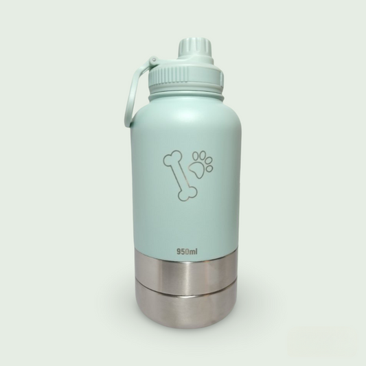 Wild Paws - 3 in 1 Double Wall Insulated Pet Bottle [Baby Blue]