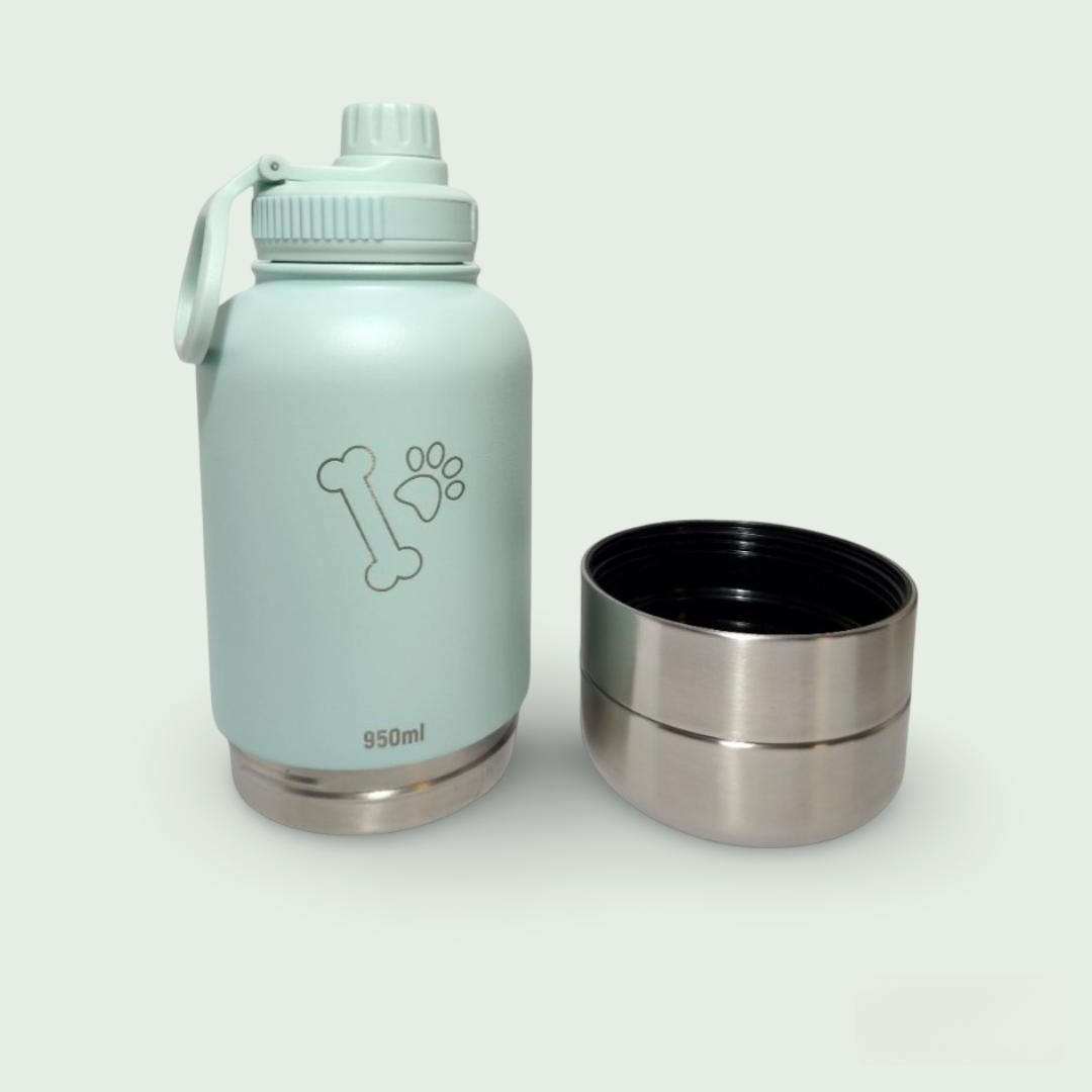 Wild Paws - 3 in 1 Double Wall Insulated Pet Bottle [Baby Blue]