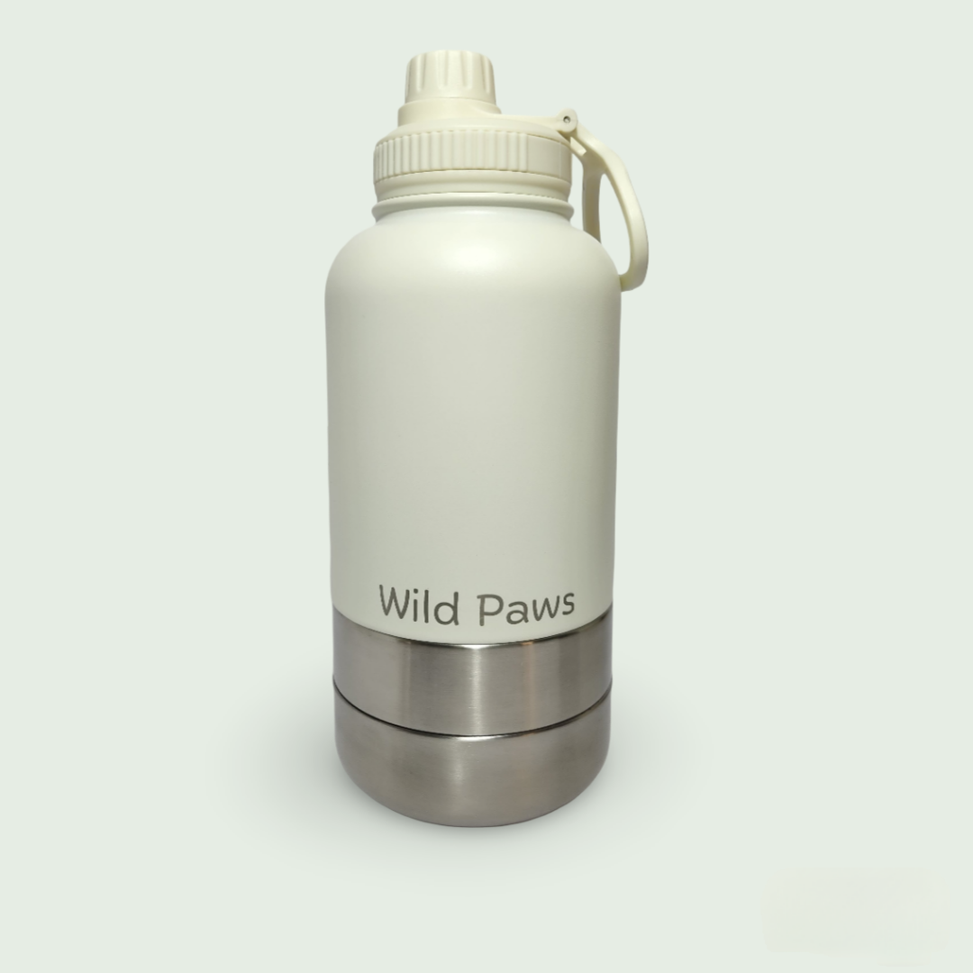 Wild Paws - 3 in 1 Double Wall Insulated Pet Bottle [Beige]