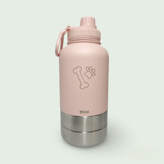 Wild Paws - 3 in 1 Double Wall Insulated Pet Bottle [Pink]